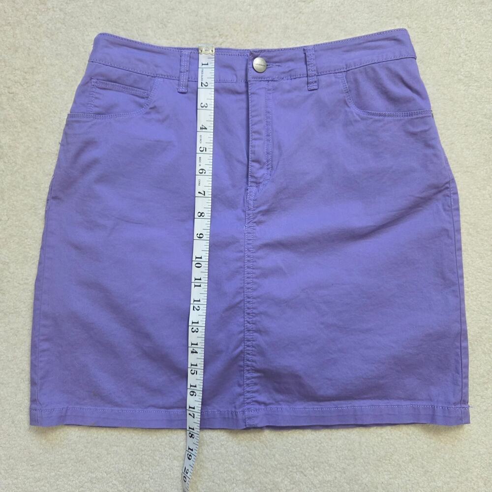 Croft & Barrow Size 6 Classic Fit Stretch Cotton Skort Skirt Flat Front Pockets - Picture 11 of 14